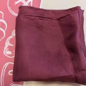 Vintage Silk Maroon Gentlemen's Handkerchief pocket square 18"